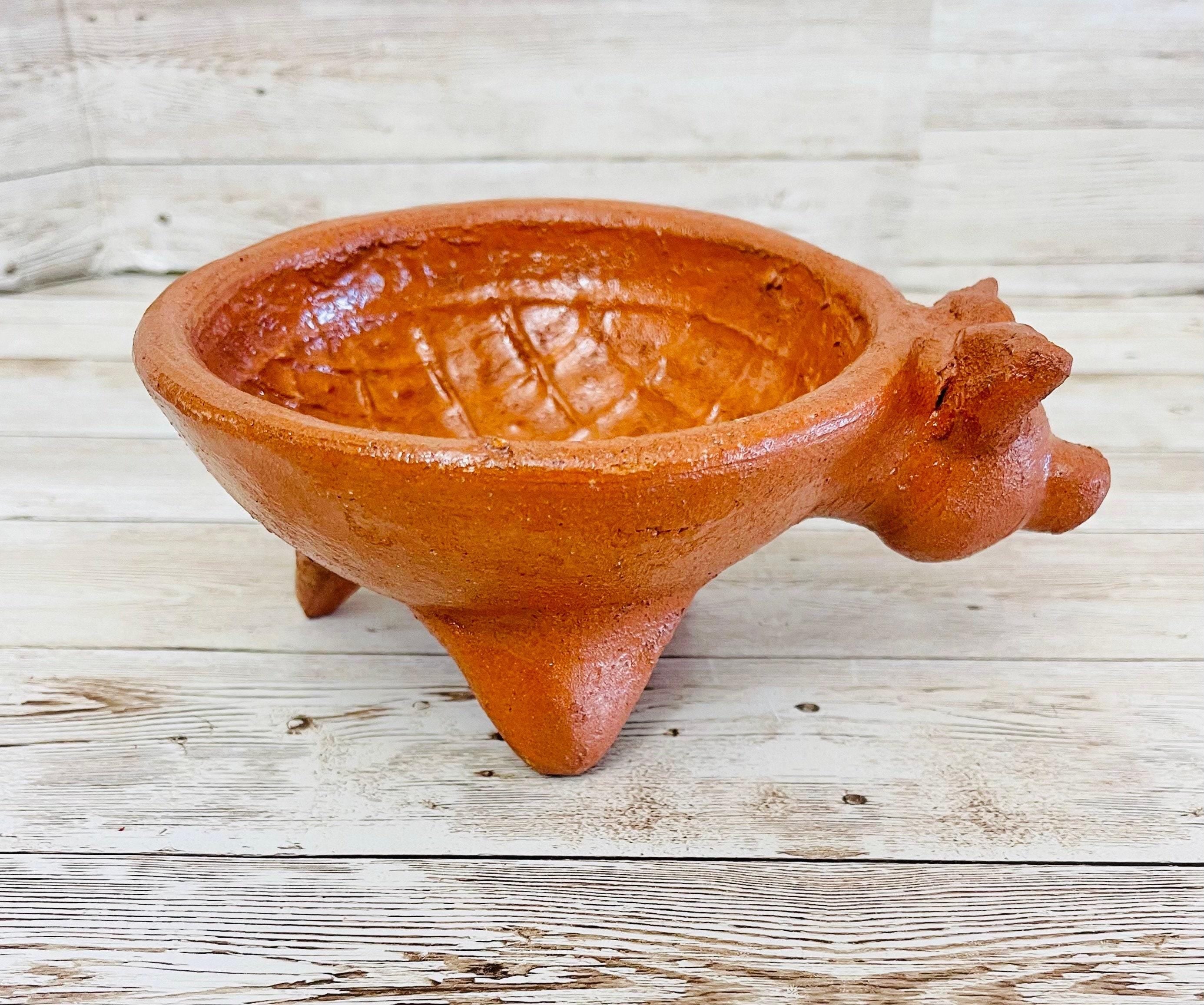 Authentic Mexican Molcajete Terra Cota Molcajete Mexicano de Barro by Chica Mexico