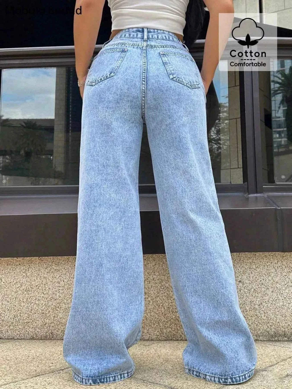 Washed Wide Leg Jeans