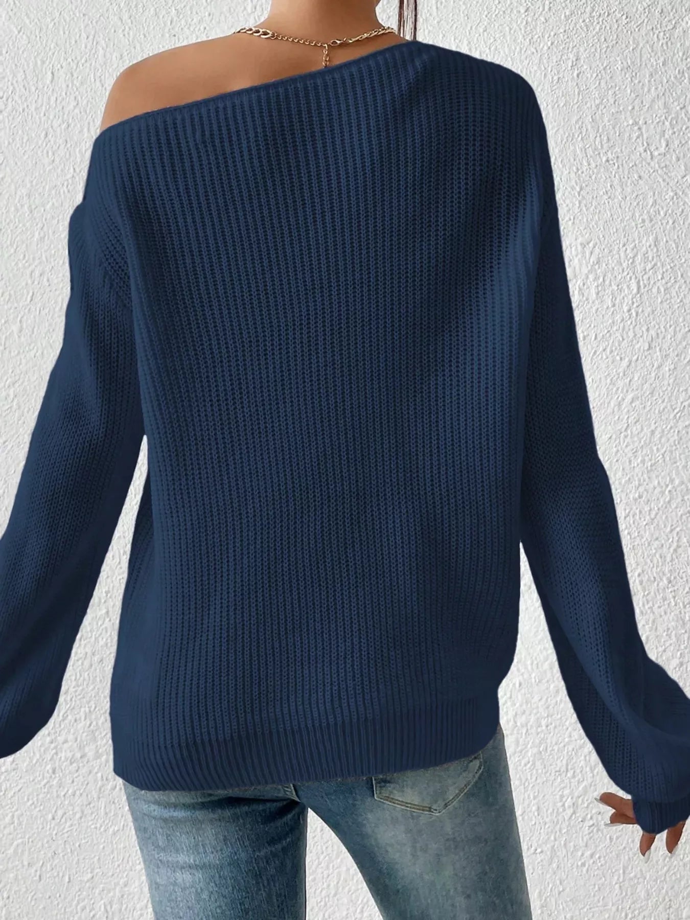 Knit One Shoulder Sweater