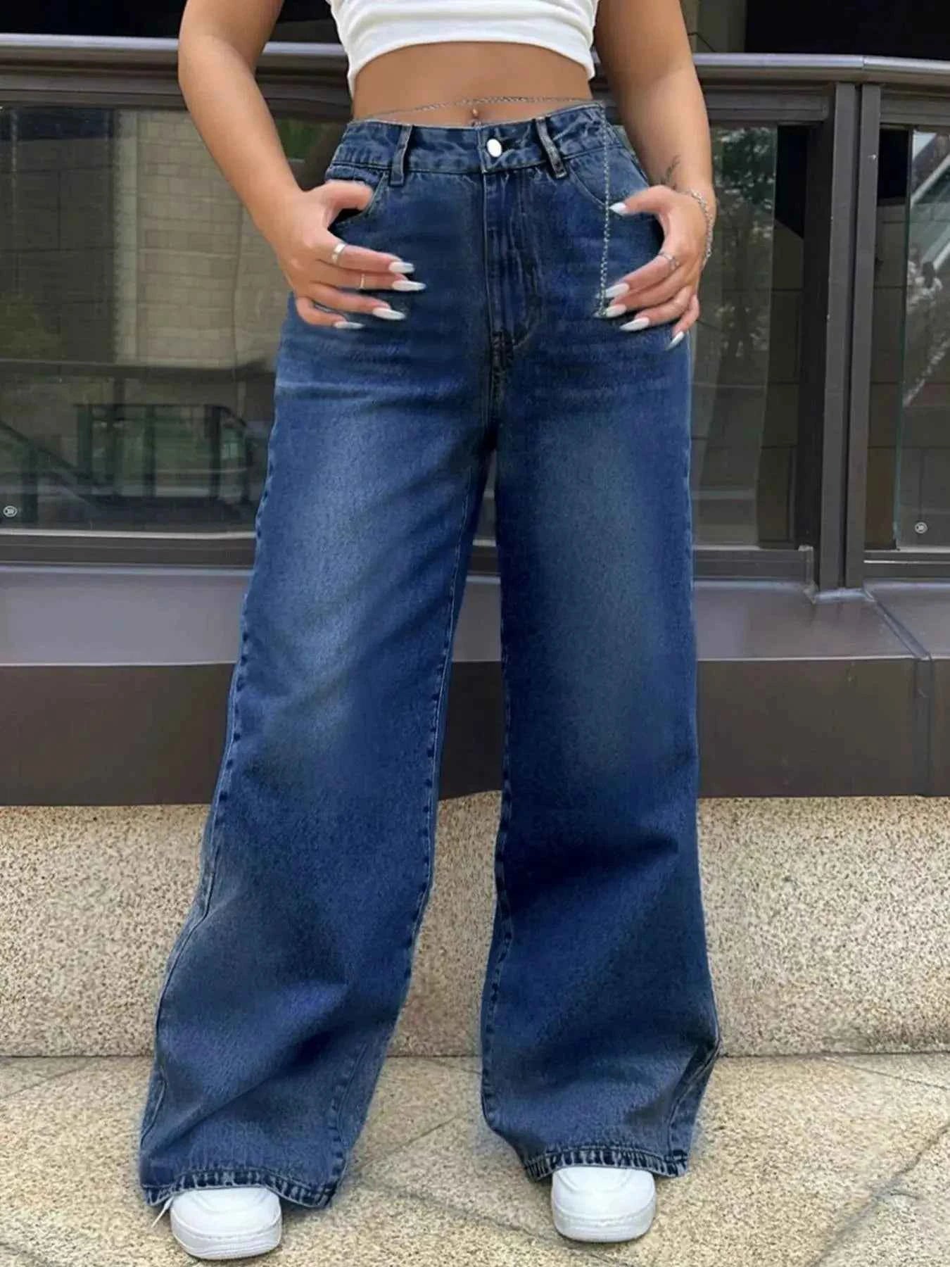 High Waisted Wide Leg Jeans
