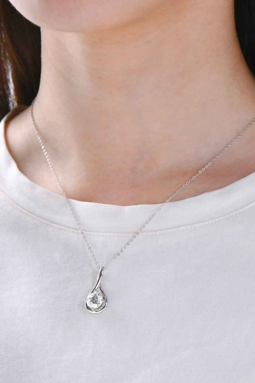 2 Carat Moissanite 925 Sterling Silver Necklace by Wild and Free Boutique