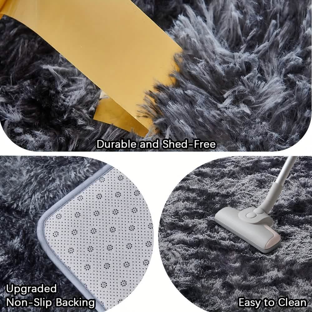 Light Gray Shaggy Area Rug – Soft Plush Indoor Carpet by DailySale