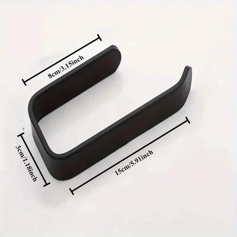 2-Pack: No-Drill Self-Adhesive Toilet Paper Holder – Black & White by DailySale