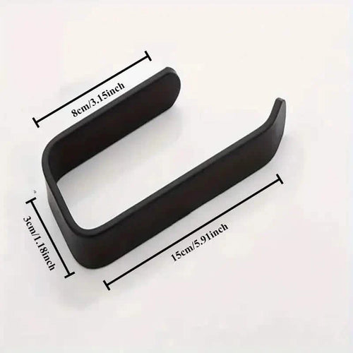 2-Pack: No-Drill Self-Adhesive Toilet Paper Holder – Black & White by DailySale