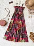 Smocked Leopard Print Cami Dress