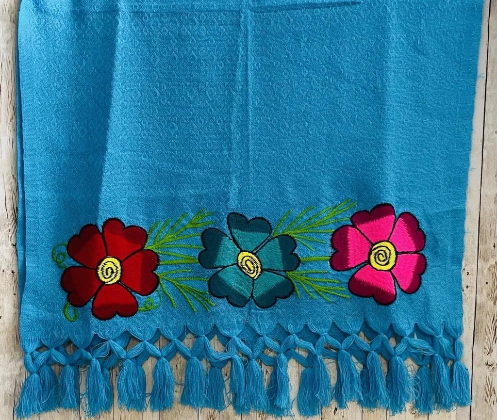Embroidered Handmade Mexican Shawls Rebosos Bordados by Chica Mexico