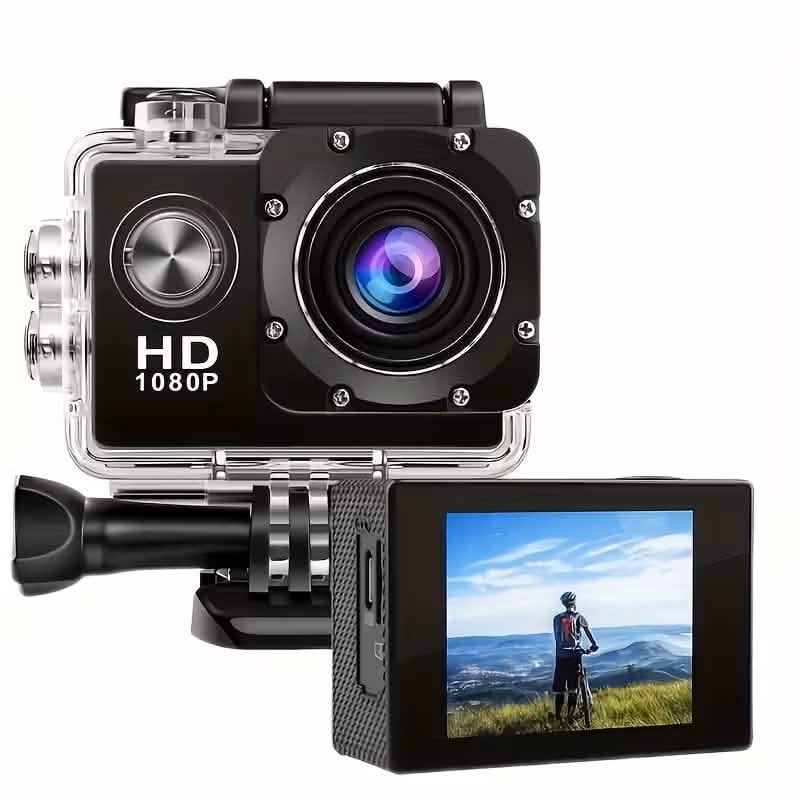 Ultra HD 1080P Action Camera – 140° Wide Angle, Fisheye Lens, LCD Display by DailySale