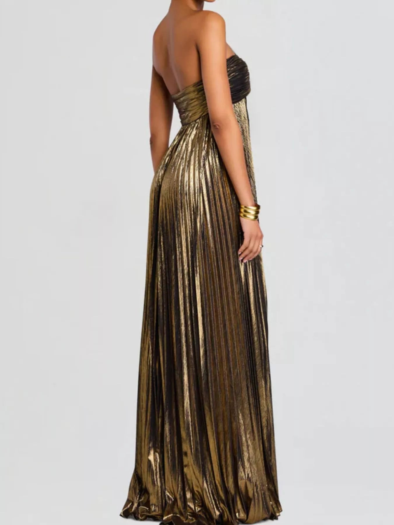 Split Sweetheart Neck Tube Maxi Dress by Shopiebay