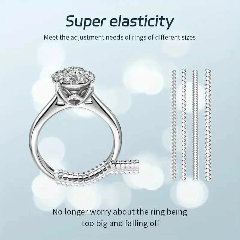 4-Piece Set: Invisible Silicone Ring Size Adjusters – Unisex, Flexible, Minimalist by DailySale
