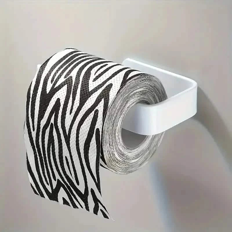 2-Pack: No-Drill Self-Adhesive Toilet Paper Holder – Black & White by DailySale