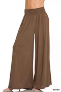 Zenana Smocked Waistband Wide Leg Lounge Pants
