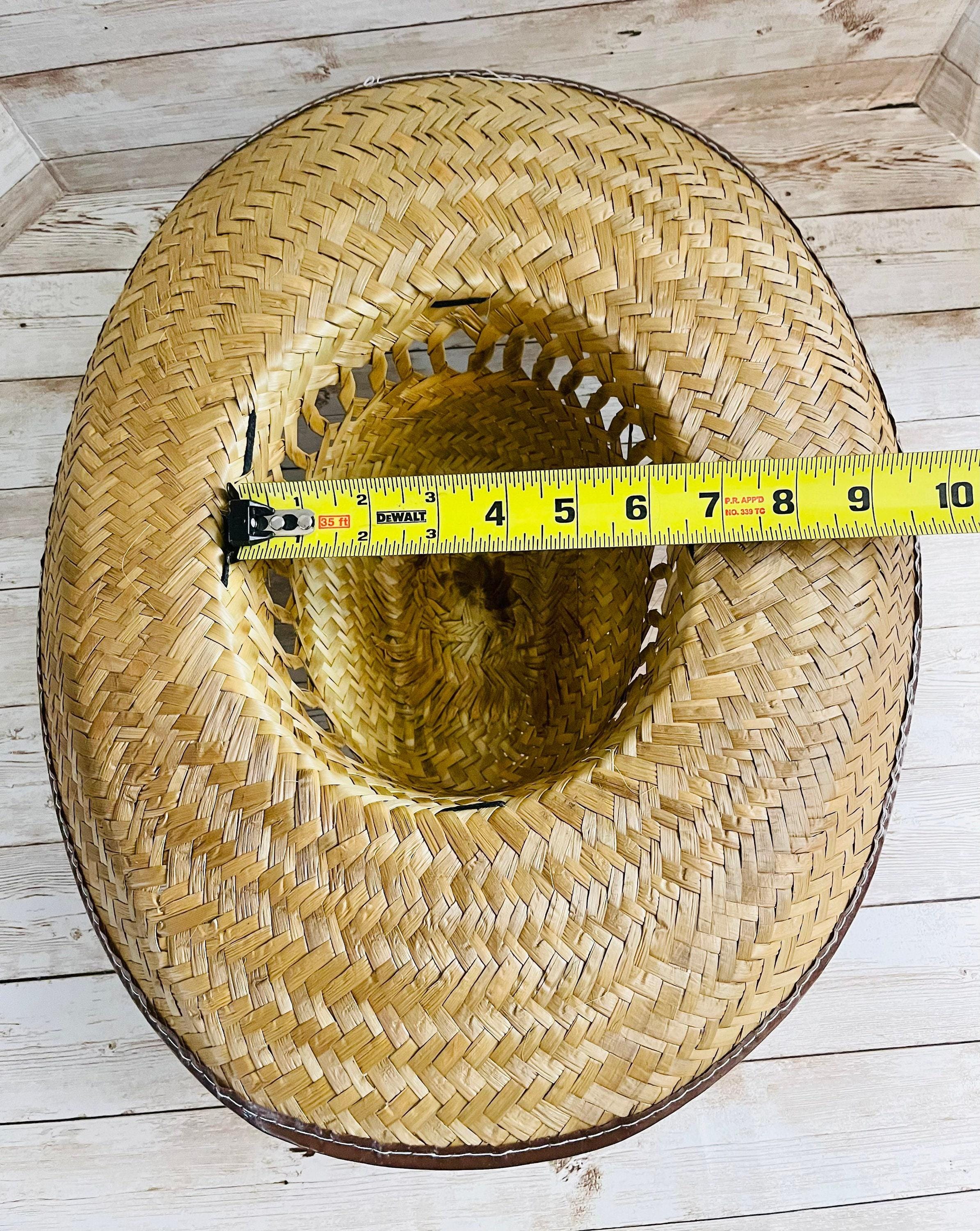 Cowboy Mexican Palm Leaf Straw Hat Sombrero Vaquero Artesanal de Palma by Chica Mexico