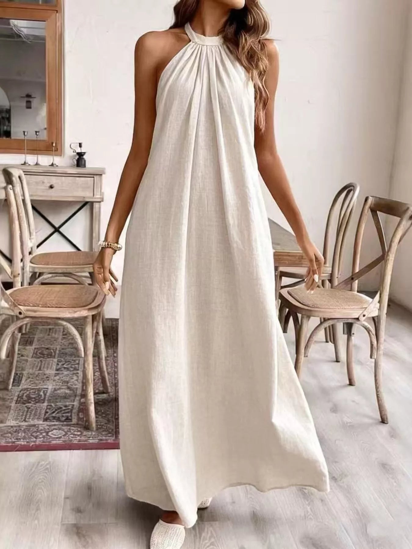Halter Neck Maxi Dress by Shopiebay