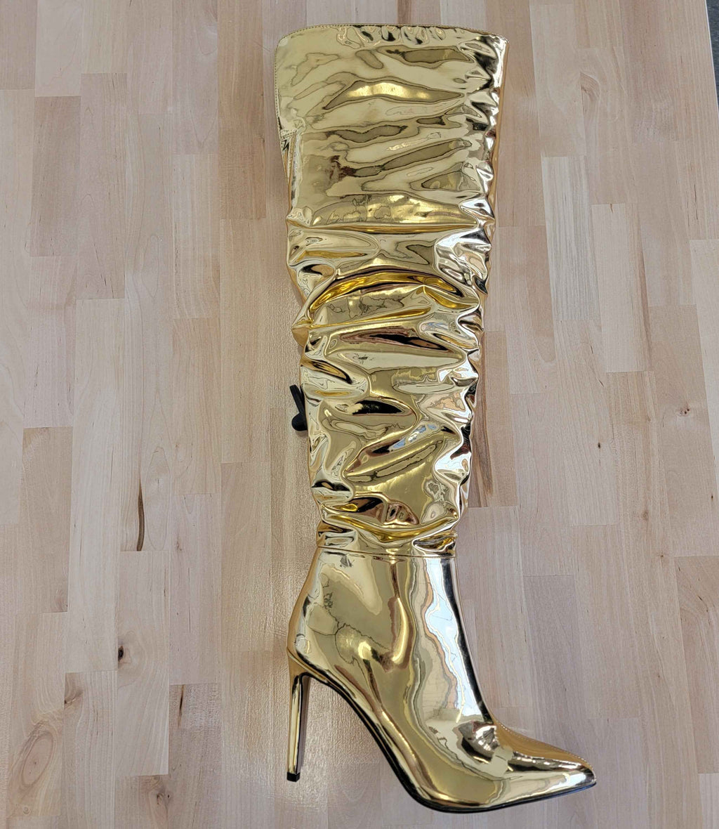 INC Gold Boots Sz 8