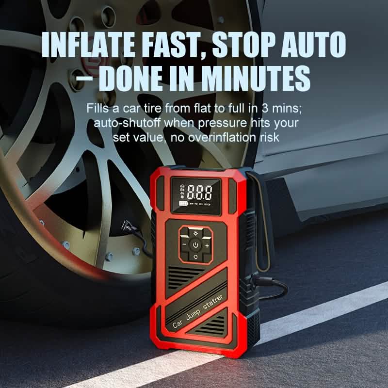 3000A 21V Car Jump Starter & 150PSI Tire Inflator 2-in-1 Portable Compressor by DailySale