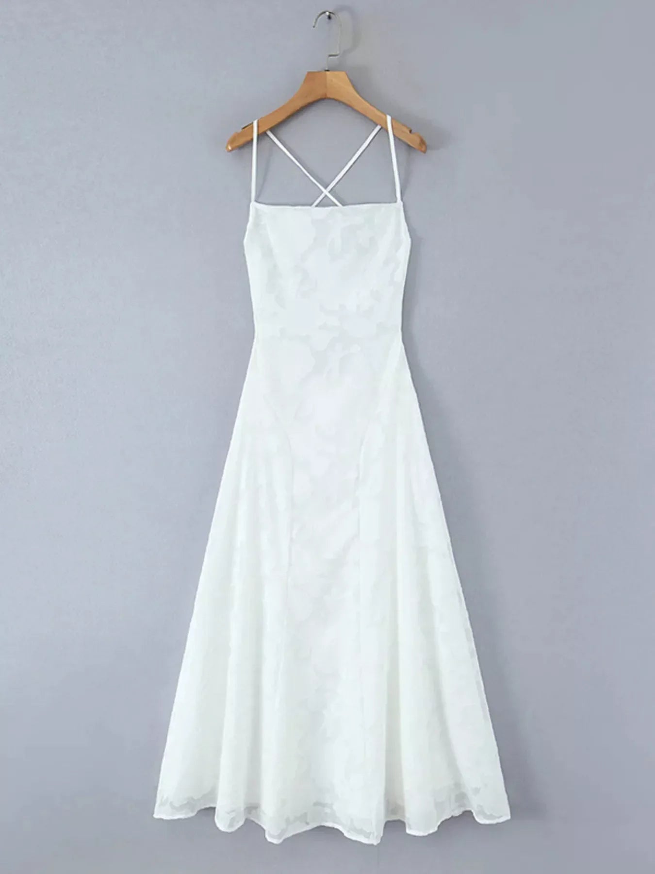 Lace Spaghetti Strap Maxi Dress by Shopiebay