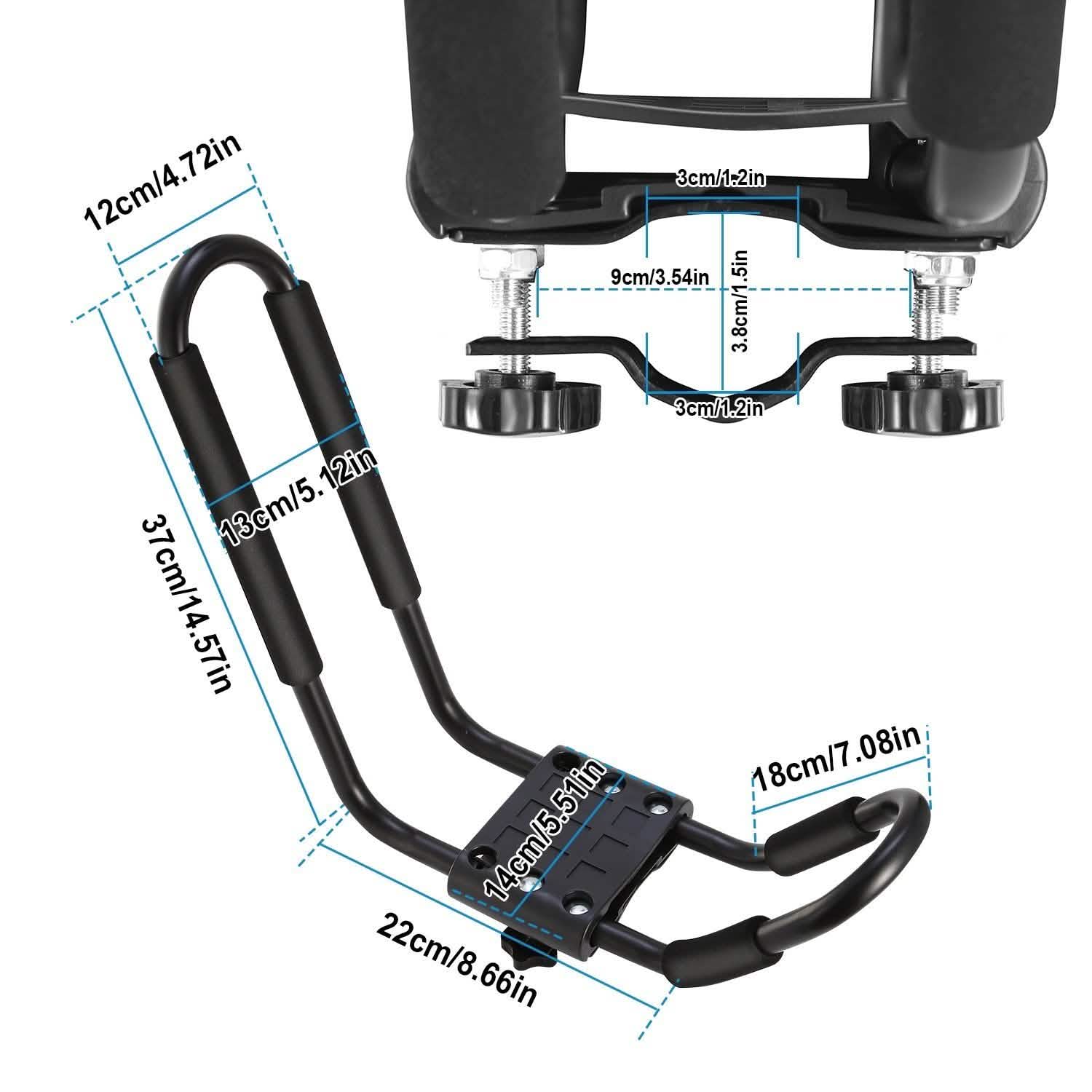 1-Pair: Universal J-Bar Kayak Carrier by DailySale
