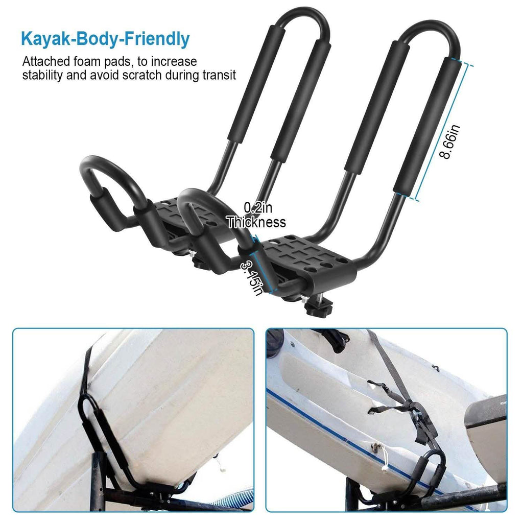 1-Pair: Universal J-Bar Kayak Carrier by DailySale