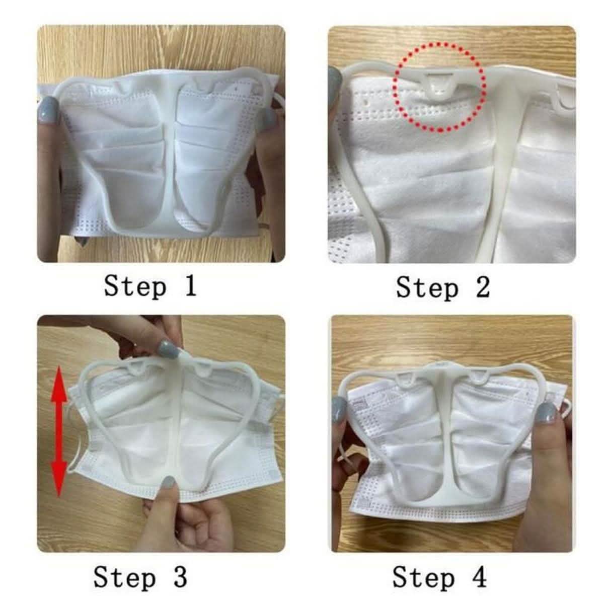 10-Pack: Face Mask Inner Support Frame Silicone Bracket by DailySale