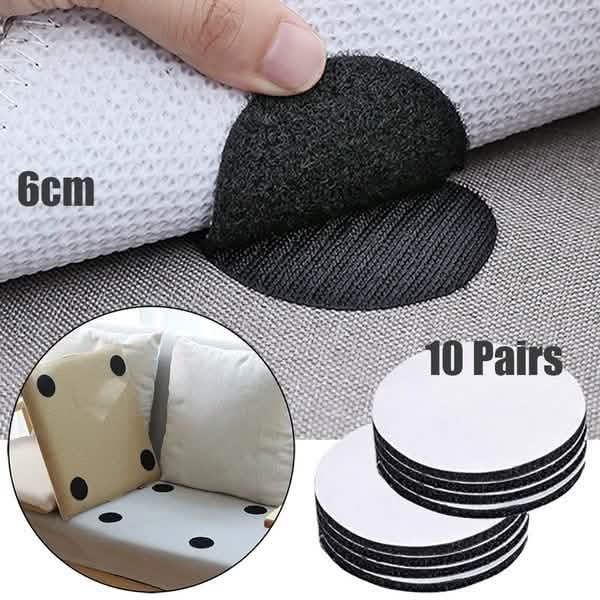 10-Pairs: Anti Curling Carpet Tape Rug Gripper Velcro by DailySale