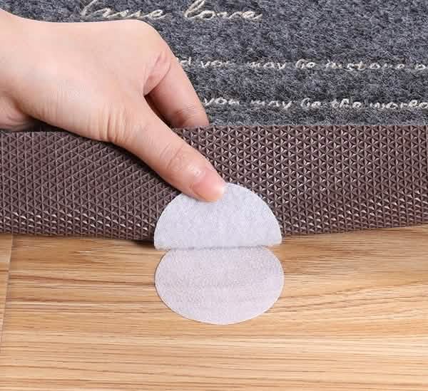 10-Pairs: Anti Curling Carpet Tape Rug Gripper Velcro by DailySale