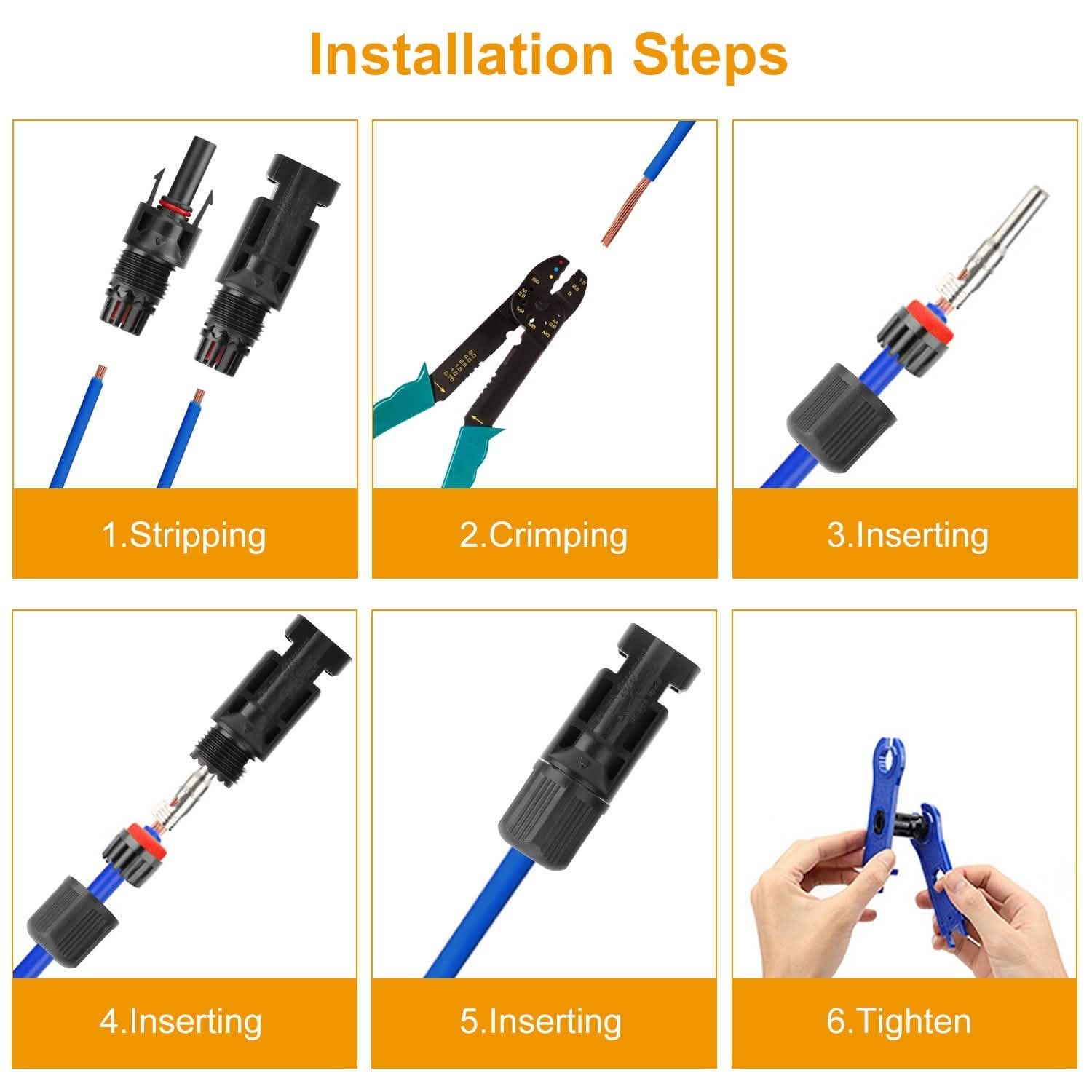 10-Pairs: Solar Panel Connectors by DailySale