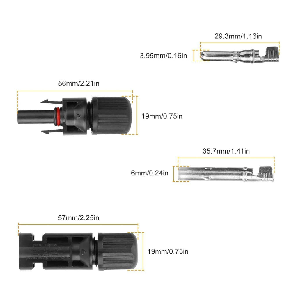 10-Pairs: Solar Panel Connectors by DailySale