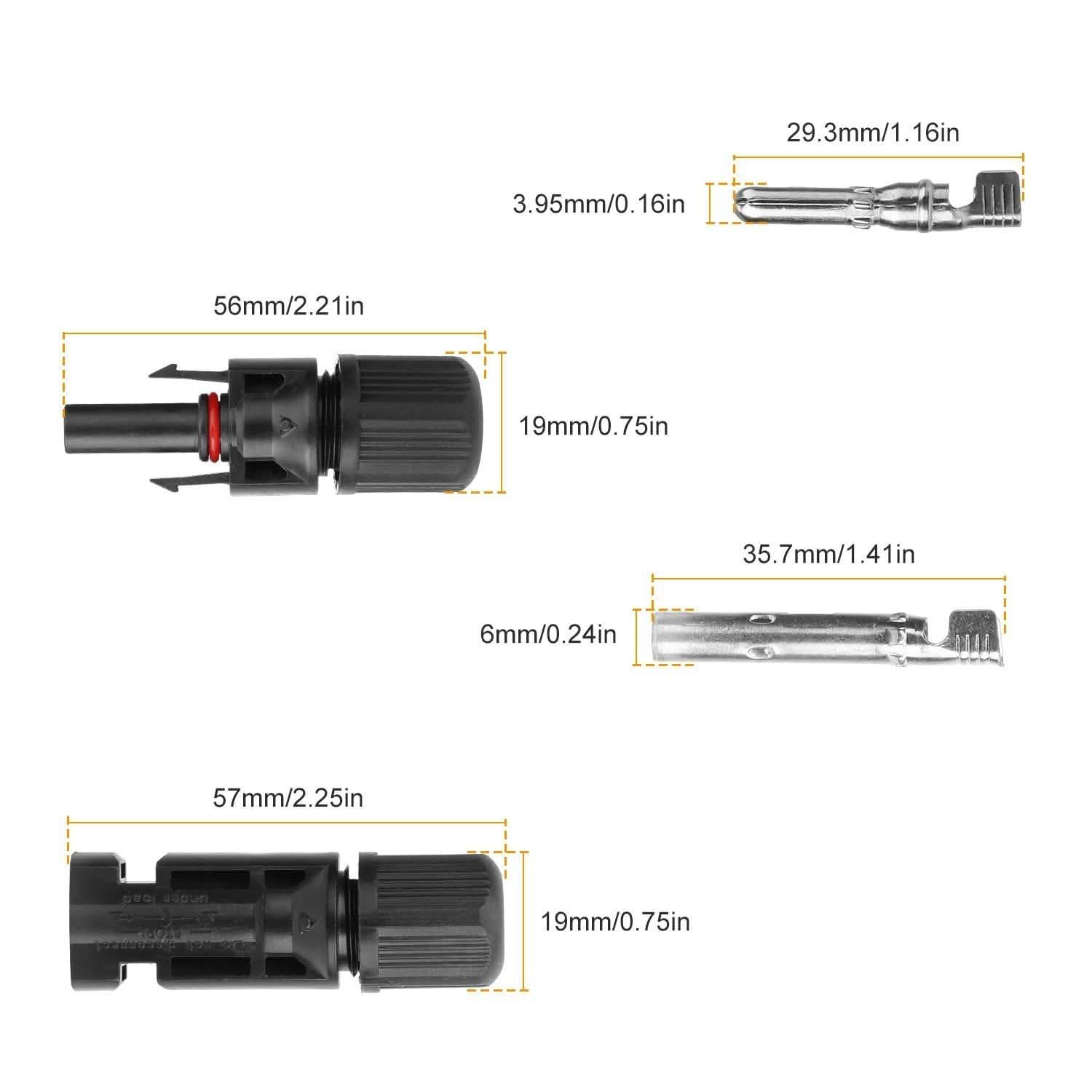 10-Pairs: Solar Panel Connectors by DailySale