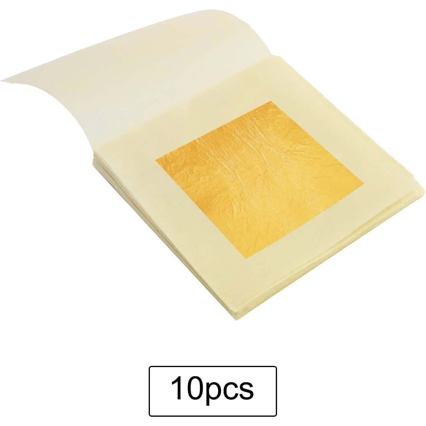10-Piece: 4.33cm Edible Gold Leaf Sheets by DailySale
