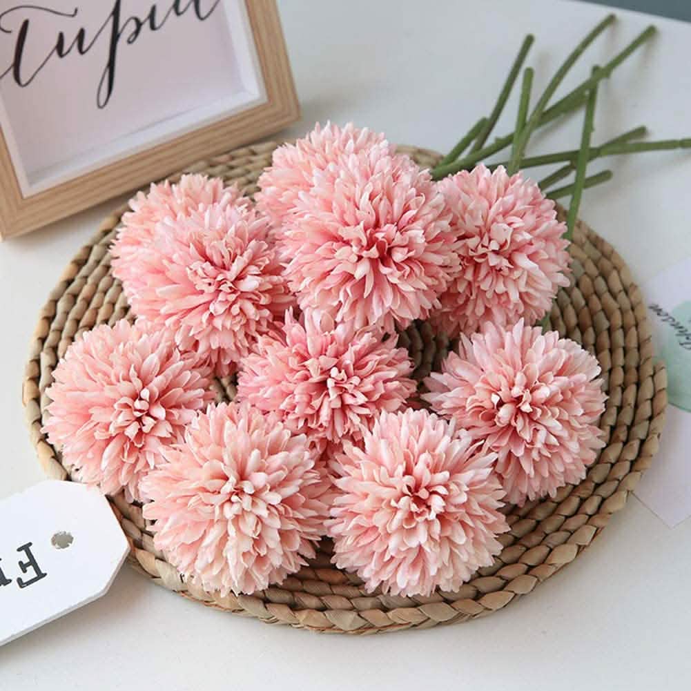 10-Piece: Artificial Flowers Chrysanthemum Ball Flowers Bouquet by DailySale