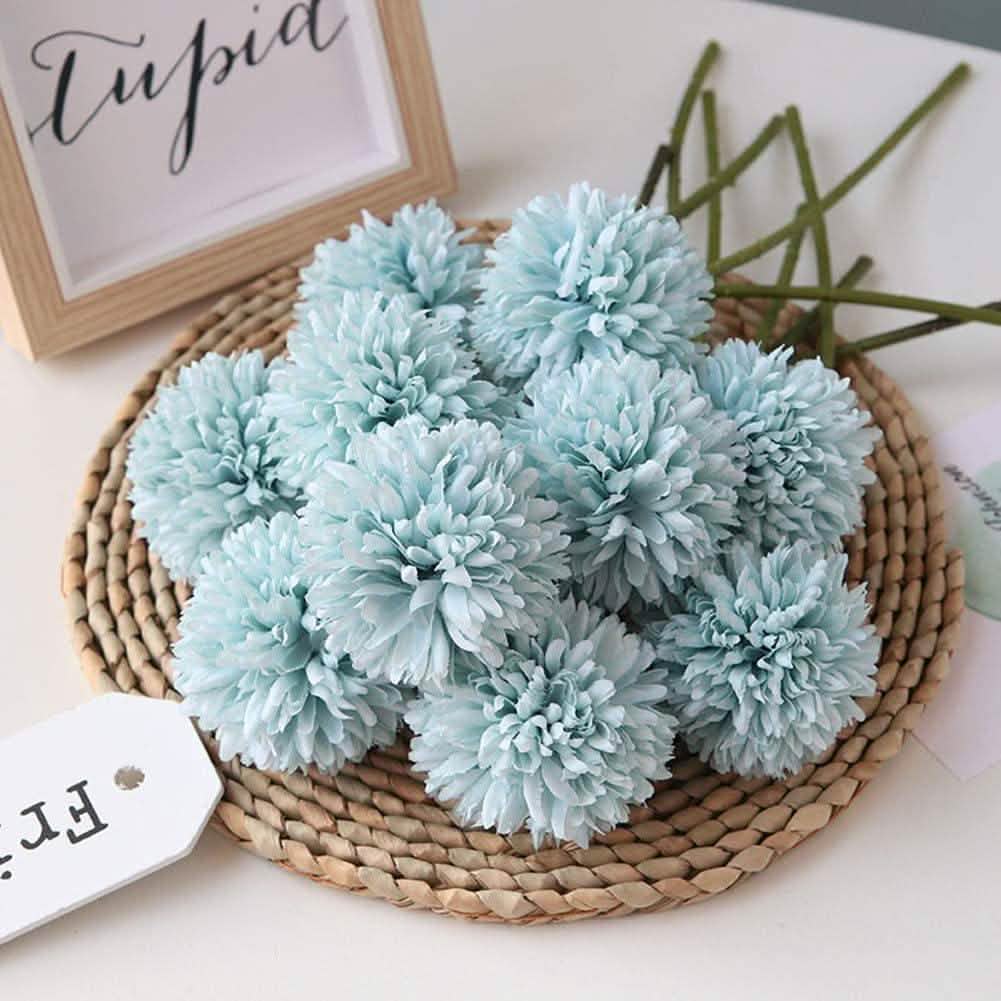 10-Piece: Artificial Flowers Chrysanthemum Ball Flowers Bouquet by DailySale