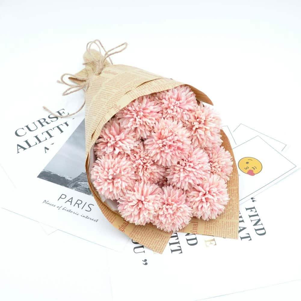 10-Piece: Artificial Flowers Chrysanthemum Ball Flowers Bouquet by DailySale