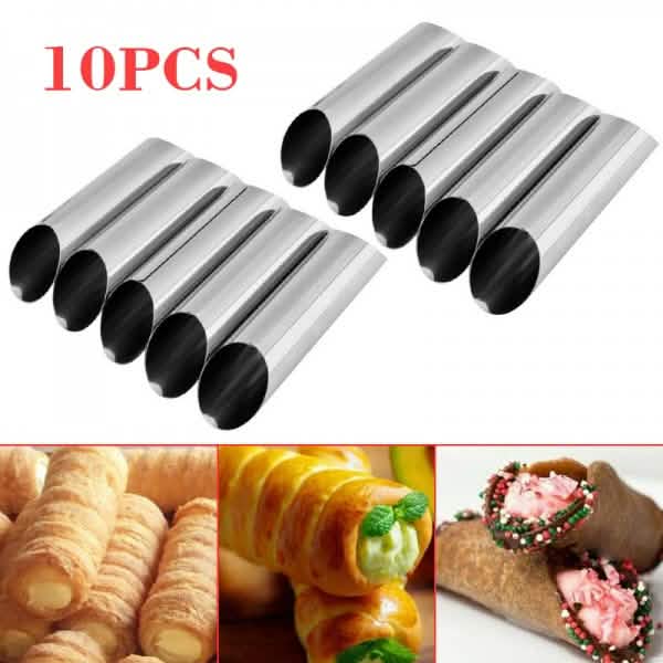 10-Piece: Non-Stick Buttercream Corner Danish Pastry Molds by DailySale