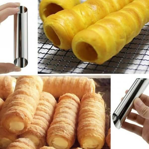 10-Piece: Non-Stick Buttercream Corner Danish Pastry Molds by DailySale