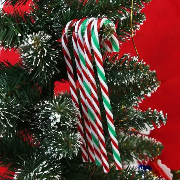 10-Piece: Plastic Candy Cane Ornaments by DailySale