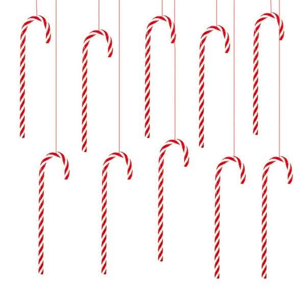 10-Piece: Plastic Candy Cane Ornaments by DailySale