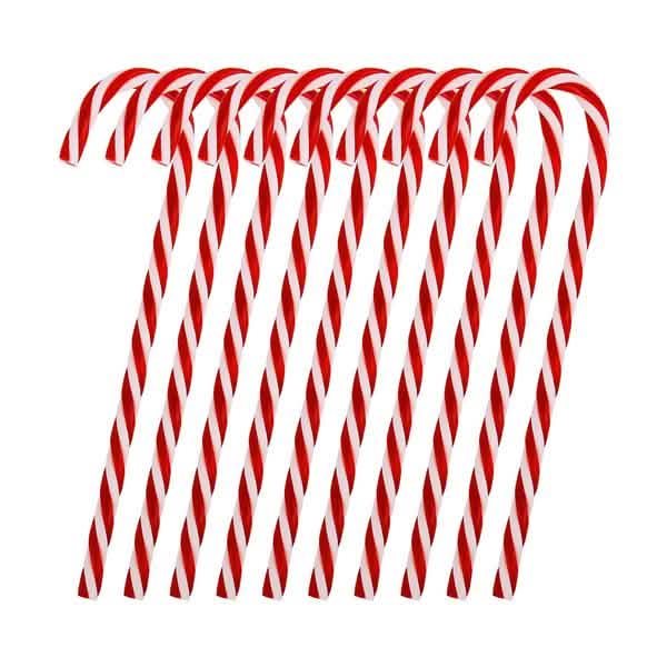 10-Piece: Plastic Candy Cane Ornaments by DailySale