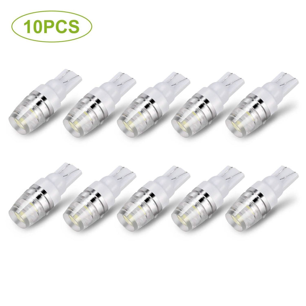10-Piece: Xenon White Wedge Base LED Bulbs by DailySale