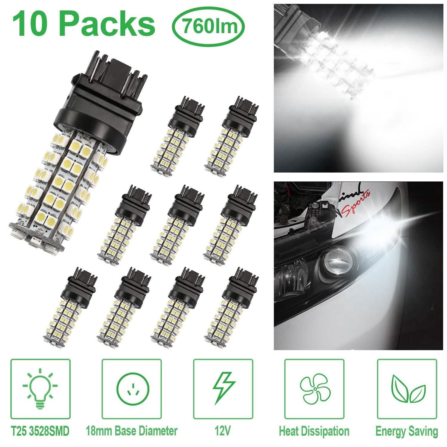 10-Pieces: LED Car Light Bulbs by DailySale