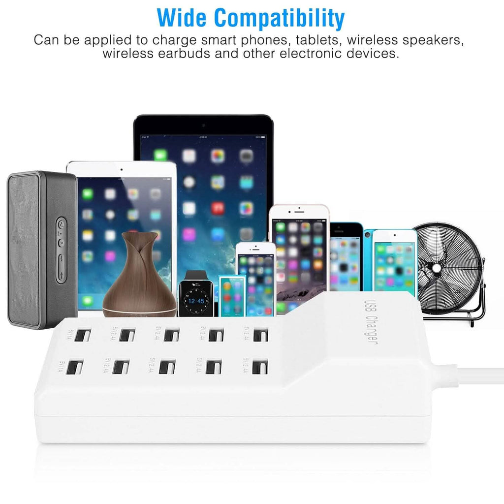 10-Ports 50W USB Wall Fast Charging Power Adapter by DailySale