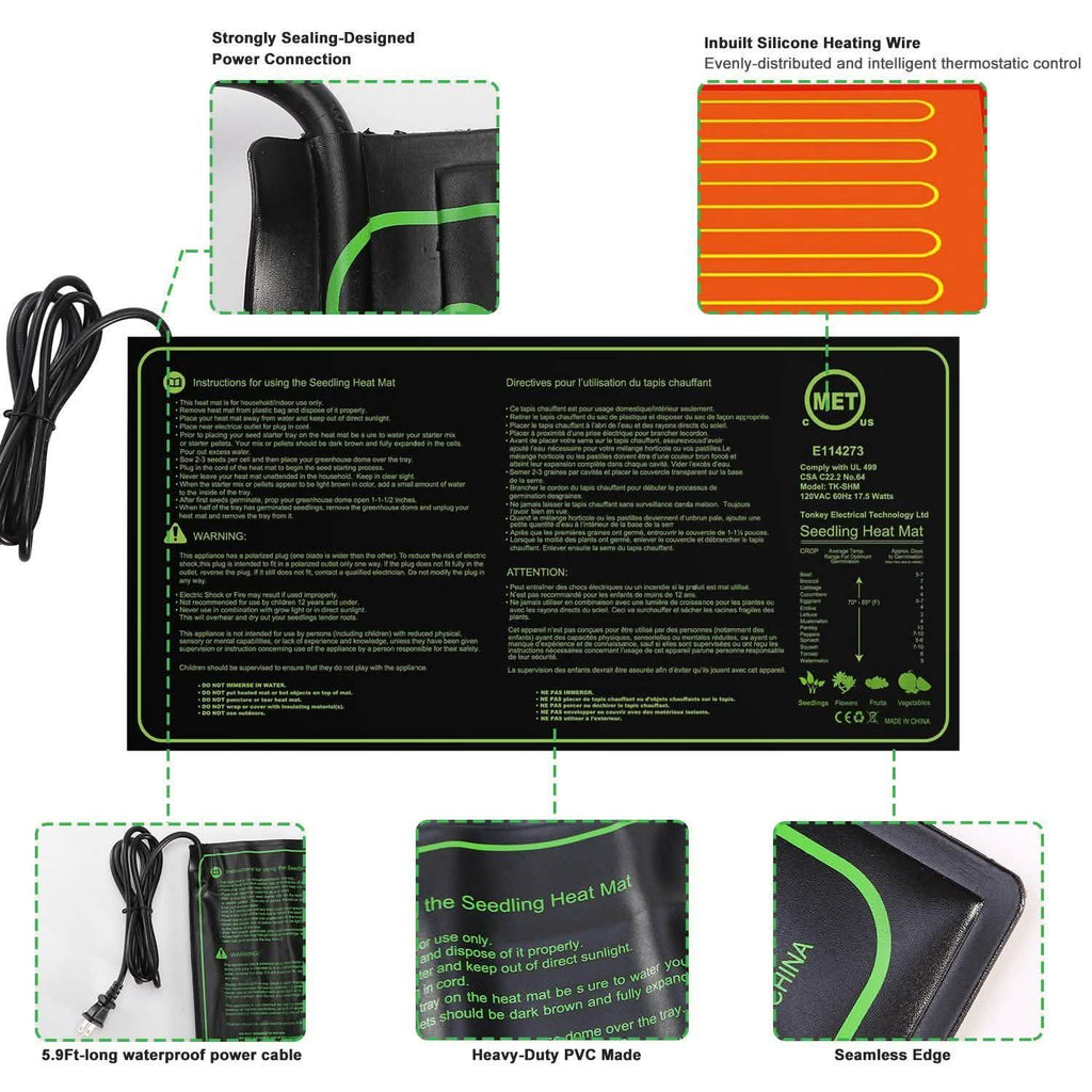 10" x 20" Seedling Heat Mat for Seed Germination by DailySale
