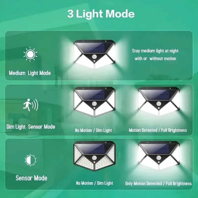 100-LED Solar Rechargeable Outdoor Light by DailySale