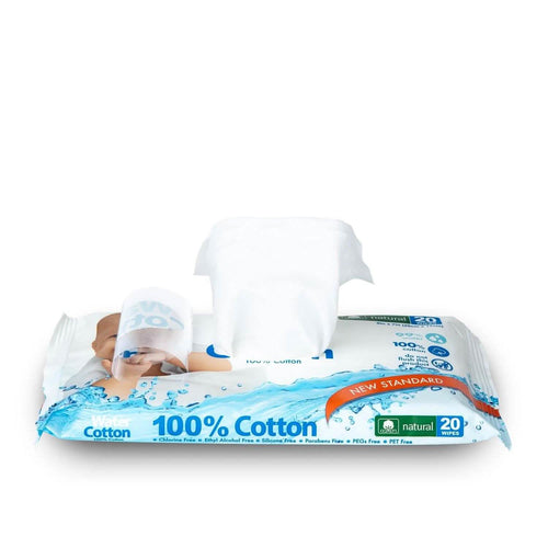 100% Organic Cotton Wet Wipes - Travel Pack 20CT by DailySale