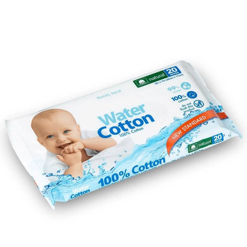 100% Organic Cotton Wet Wipes - Travel Pack 20CT by DailySale