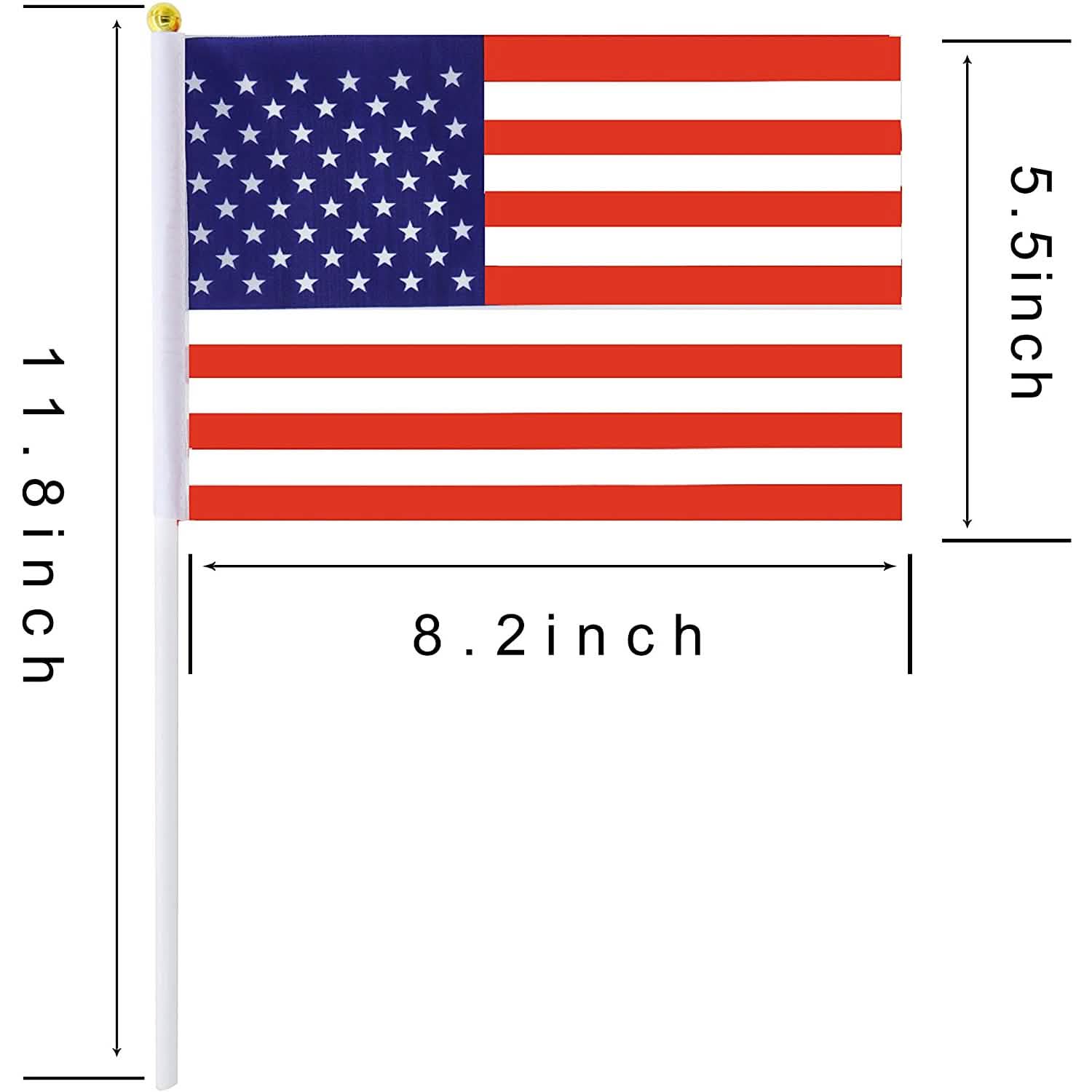 100-Pack: Handheld Small Miniature American Flag by DailySale
