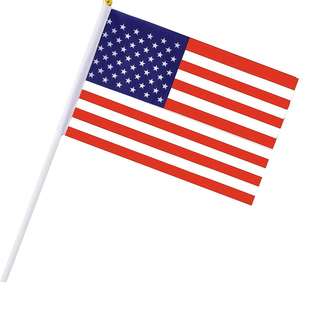 100-Pack: Handheld Small Miniature American Flag by DailySale