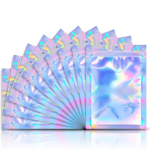 100-Pack: Resealable Holographic Foil Bags by DailySale