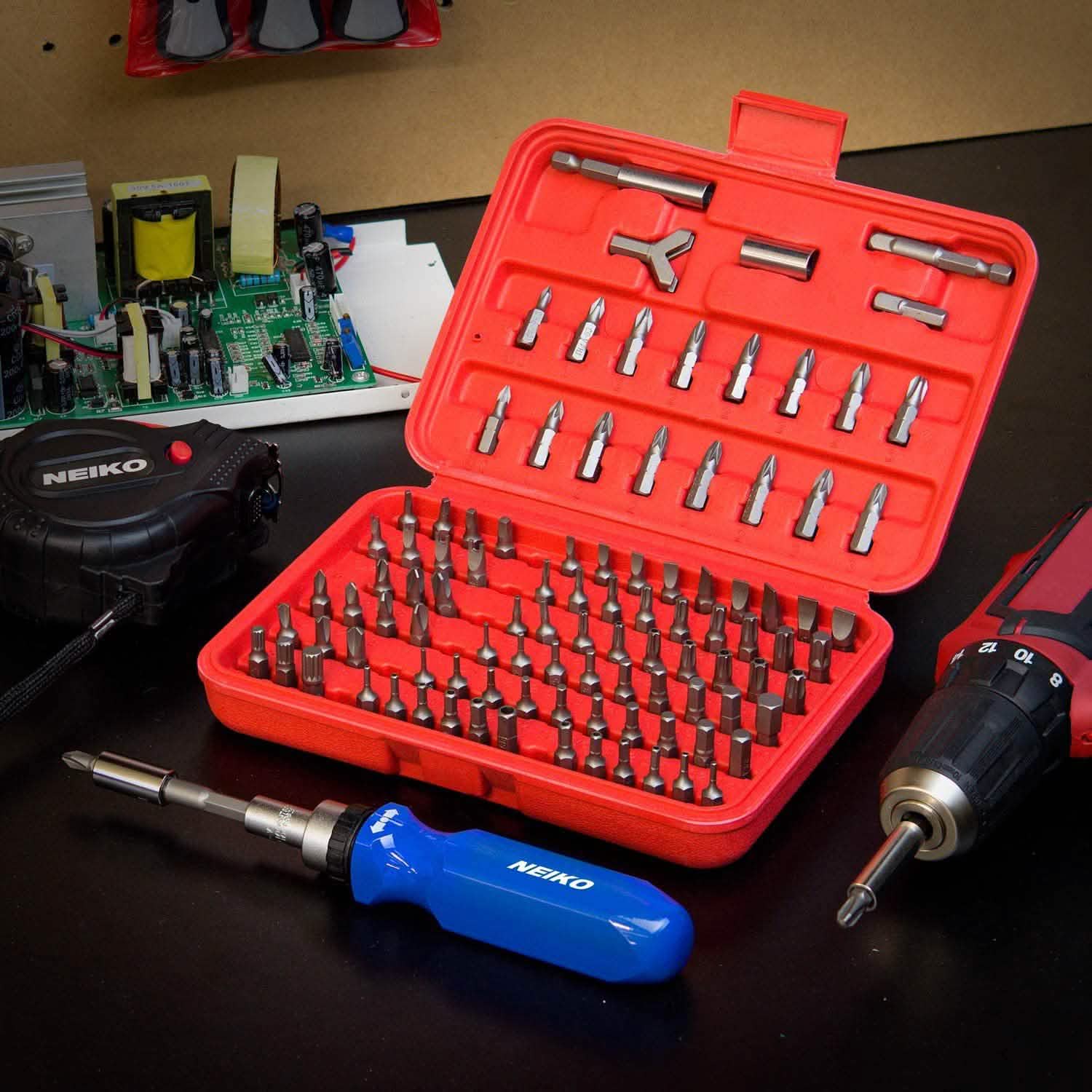 100-Piece: Neiko 10048A Premium Security Bit Set by DailySale