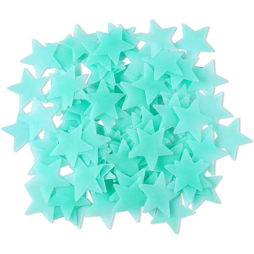 100-Pieces: Colorful Luminous Stars Plastic Wall Sticker by DailySale
