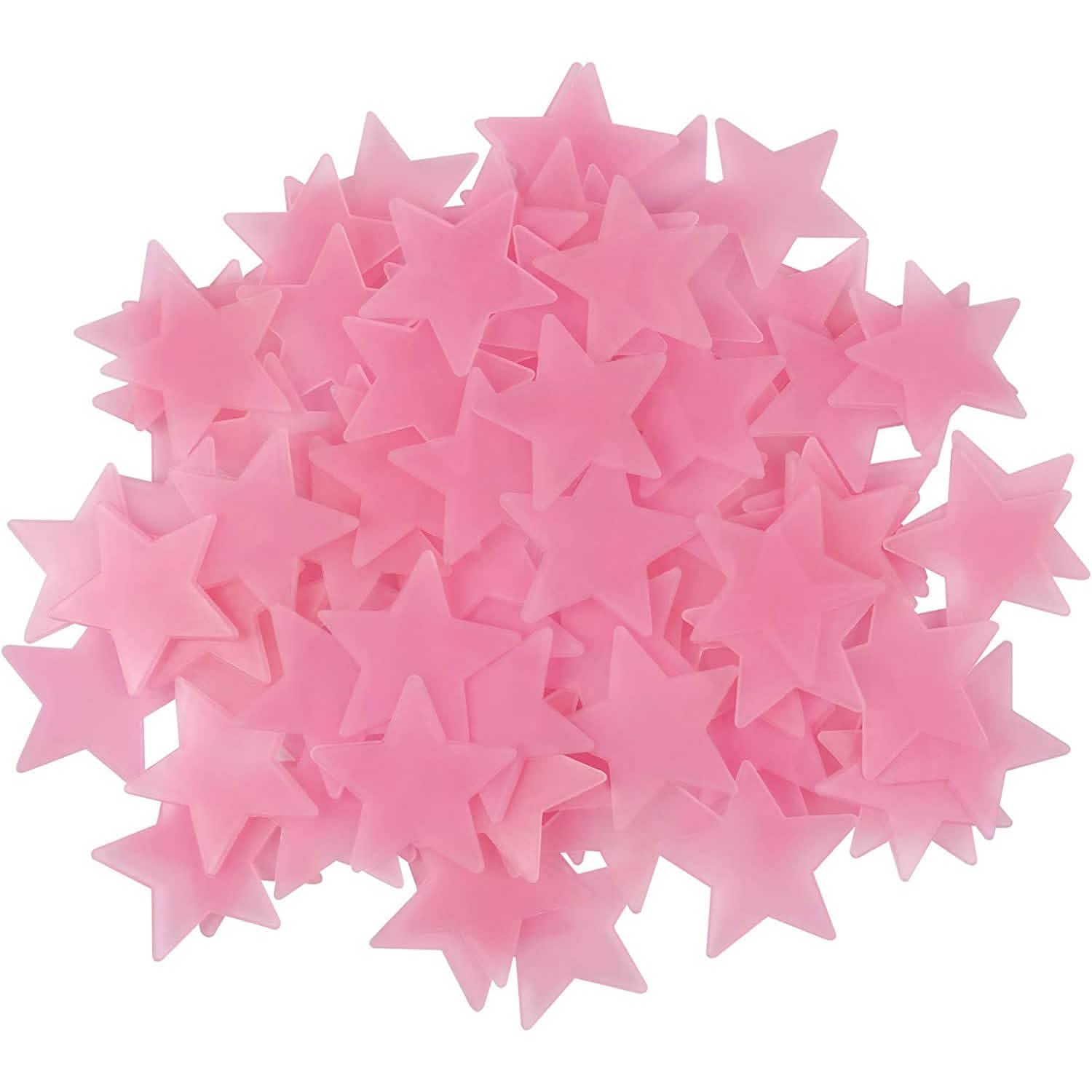 100-Pieces: Colorful Luminous Stars Plastic Wall Sticker by DailySale